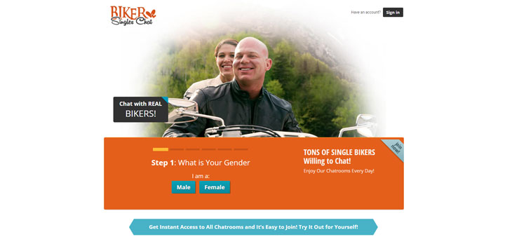 Biker Singles Chat Review Homepage