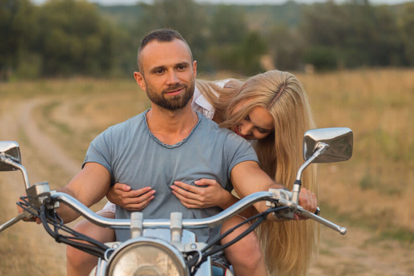 biker couple