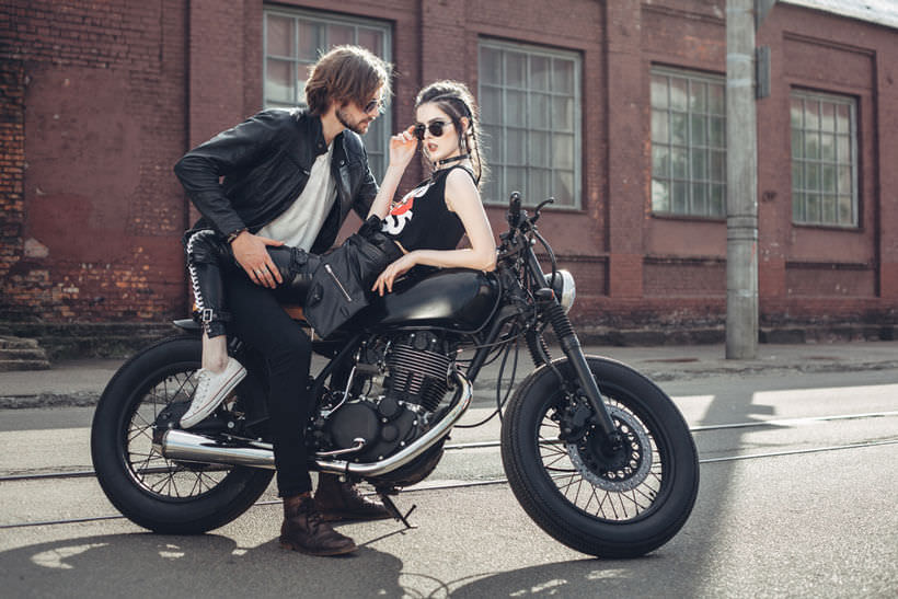 biker couple